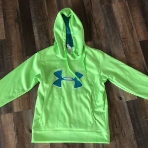 UNDER ARMOUR neon green sweatshirt Size Small